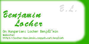 benjamin locher business card